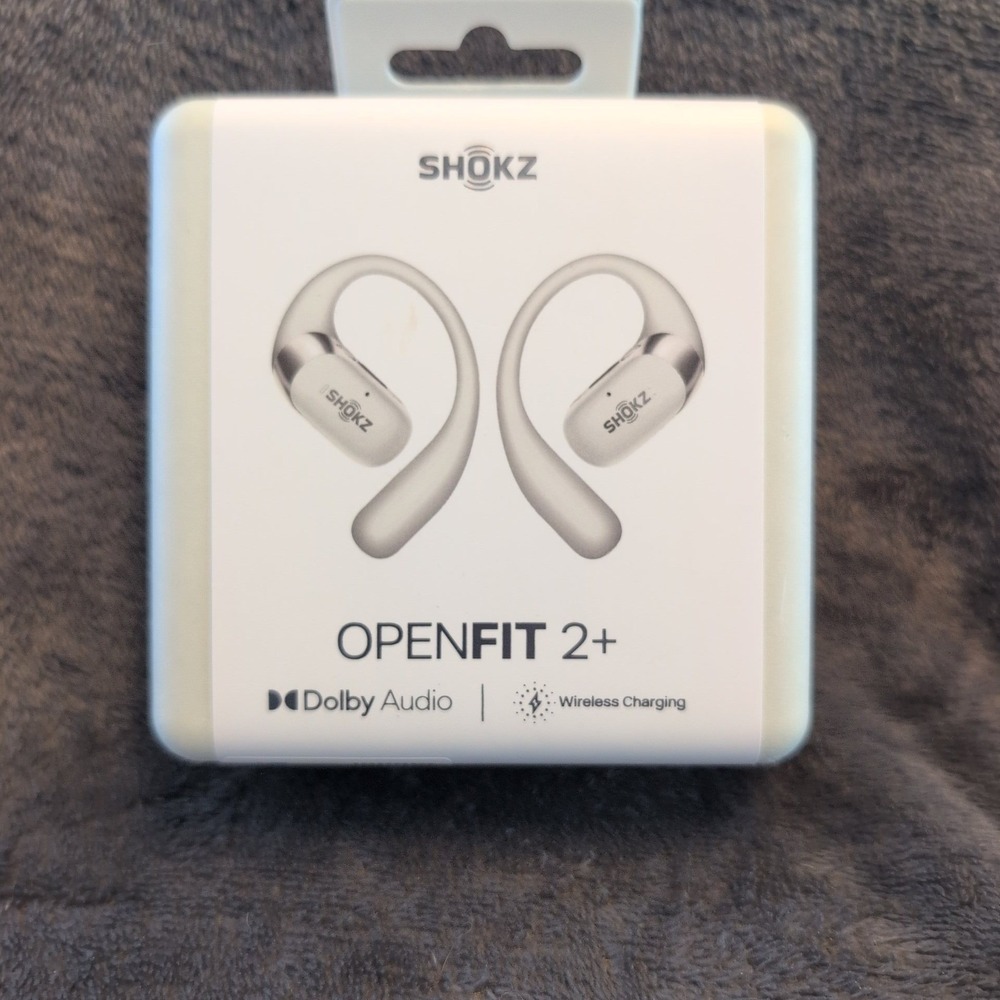 Shokz OpenFit 2+ Grey Open-Ear True Wireless Earbuds Dolby Audio T921 NEW